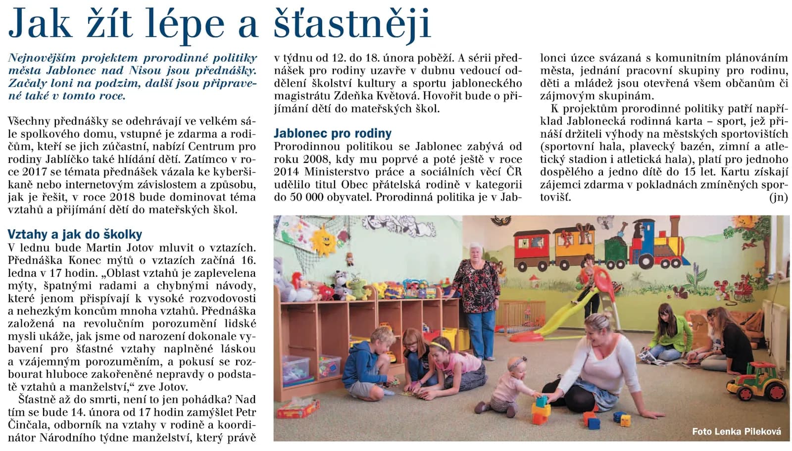 naše Jablonecko — Jak žít lépe a šťastněji